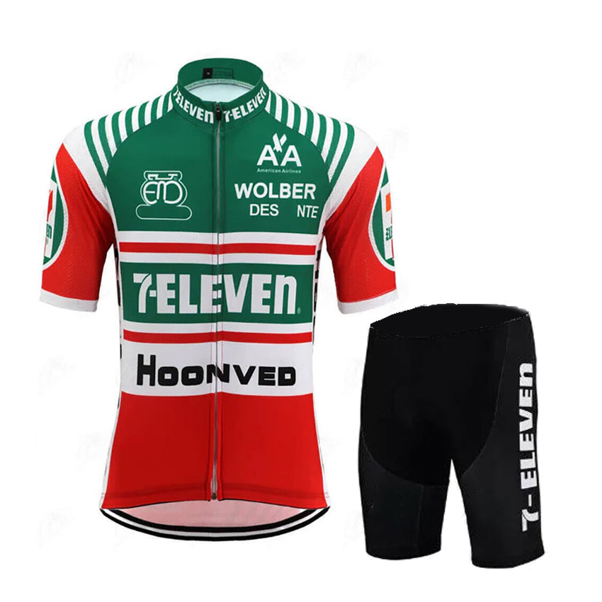 7-Eleven Retro Radtrikot-Set