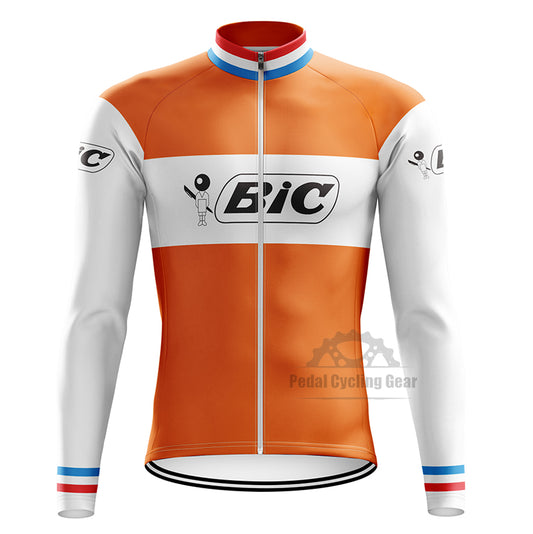 BIC Long Sleeve Retro Cycling Jersey