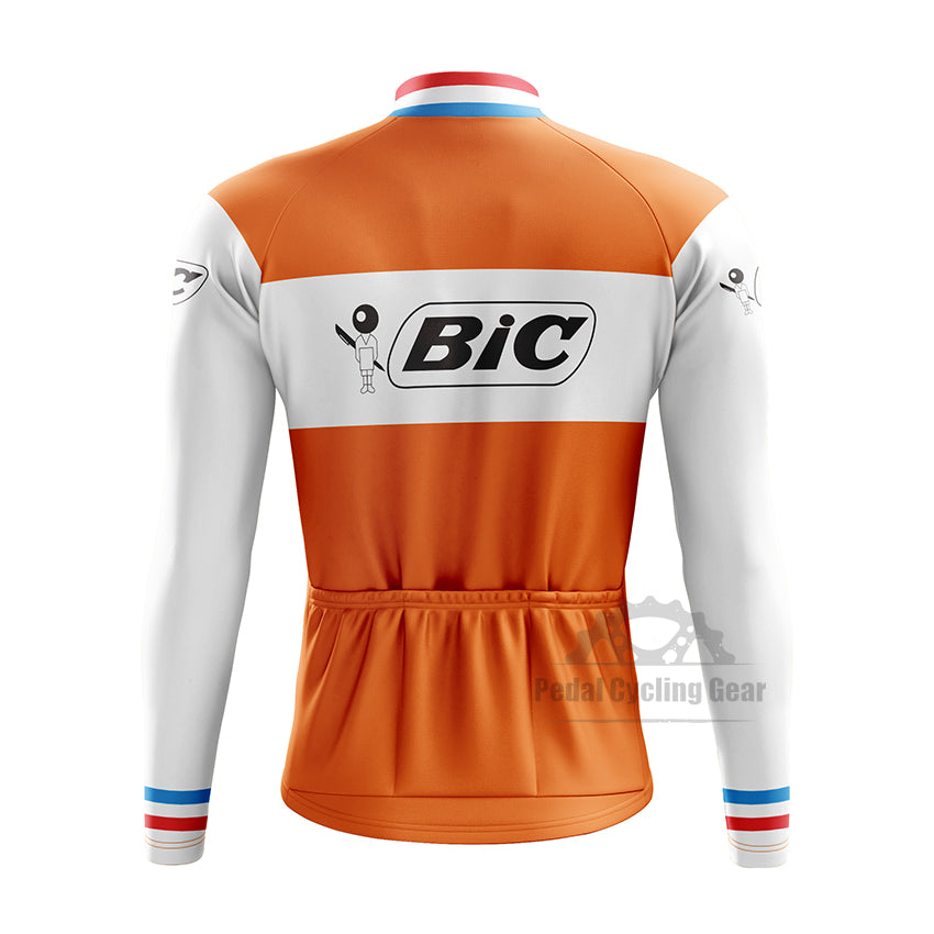 BIC Long Sleeve Retro Cycling Jersey