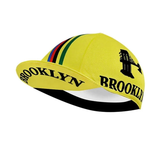 Brookyln Yellow Retro Cycling Cap