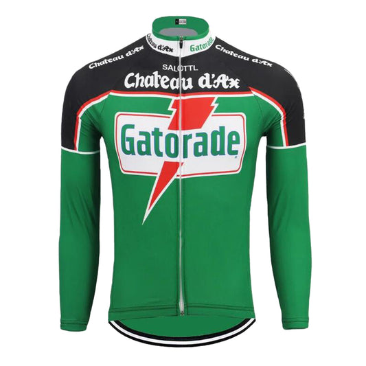 Chateau d'Ax Gatorade Long Sleeve Retro Cycling Jersey