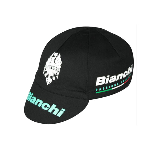 Classic Bianchi Black Retro Cycling Cap