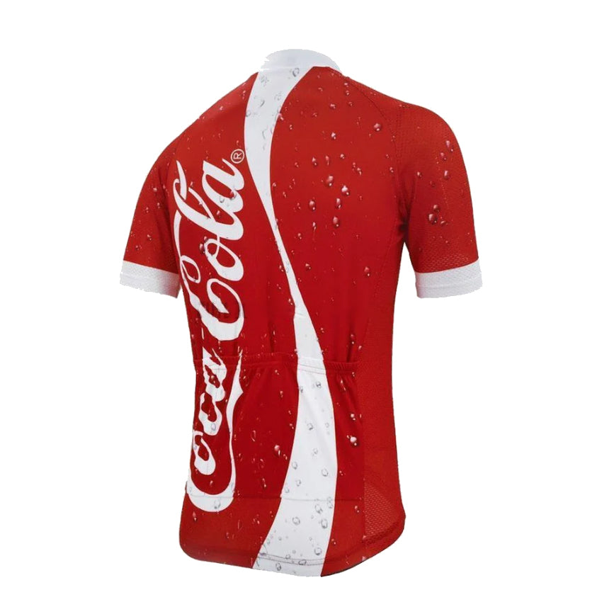 Men's Coca Cola Red Short Sleeve Cycling Jersey
