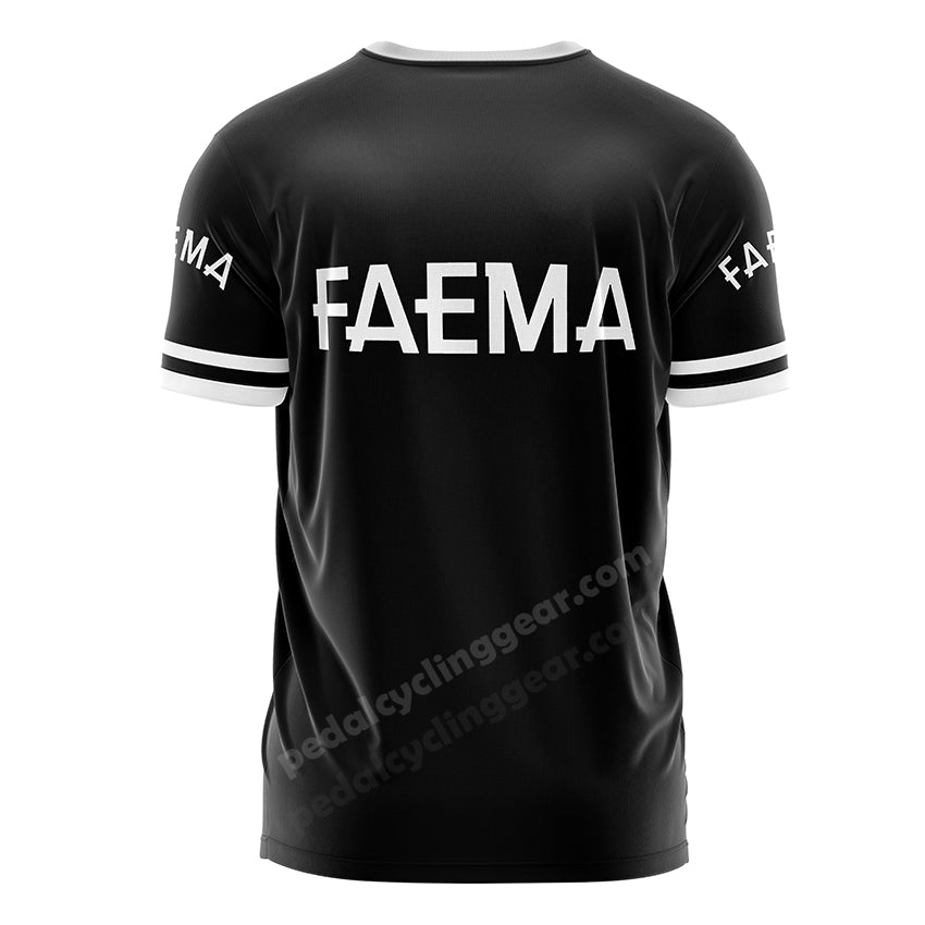 Faema Retro Black Cycling T-shirt