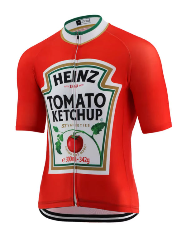 Men's Heinz Tomato Ketchup Short Sleeve Cycling Jerseys
