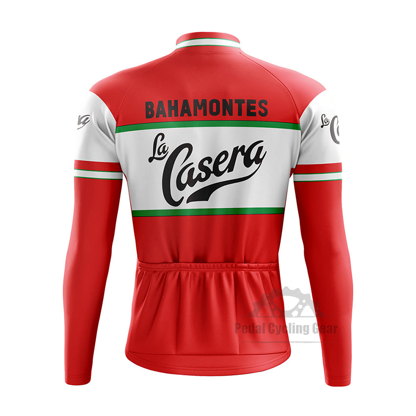 La Casera Bahamontes Long Sleeve Retro Cycling Jersey