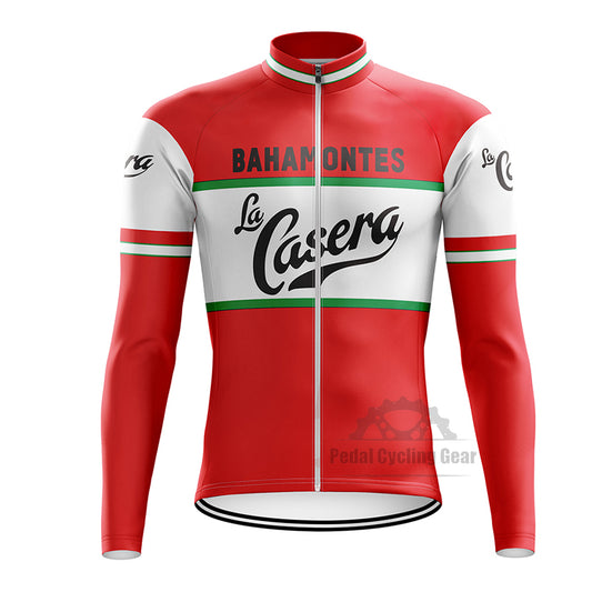 La Casera Bahamontes Long Sleeve Retro Cycling Jersey