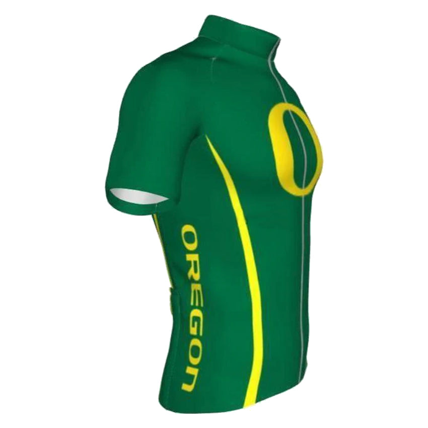 Men's Oregon Short Sleeve Green Cycling Jerseys