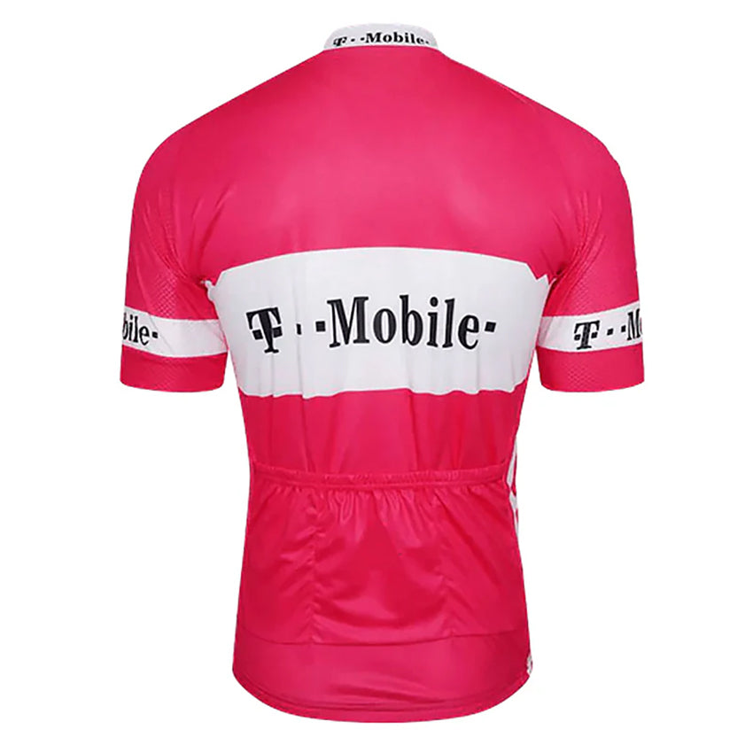 Men's Pink T Mobile Retro Cycling Jersey