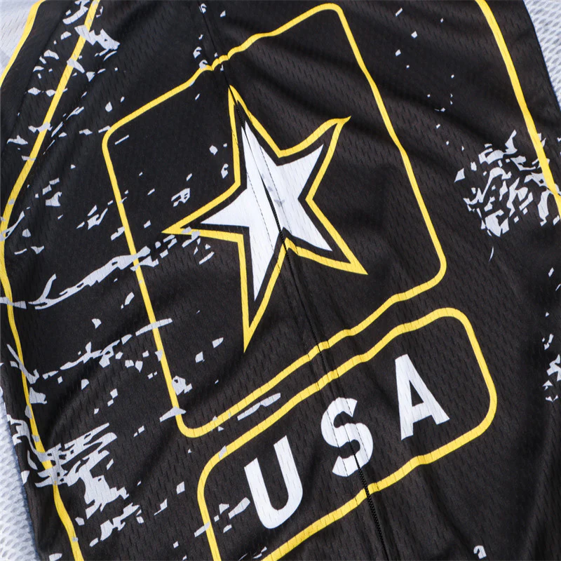 Men's USA Army Short Sleeve Cycling Jersey