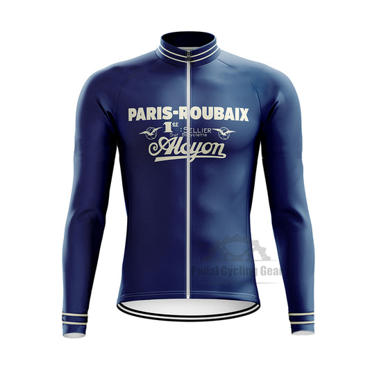 Paris-Roubaix  Long Sleeve Retro Cycling Jersey