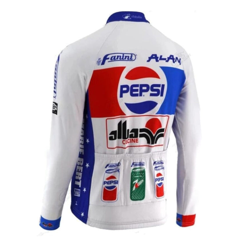 Pepsi Cola Alba Fanini Long Sleeve Retro Cycling Jersey