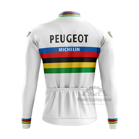 Peugeot World Champion Long Sleeve Retro Cycling Jersey
