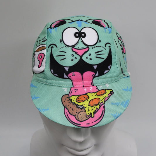 Leuke Kat Pizza & Koffie Fietsmuts