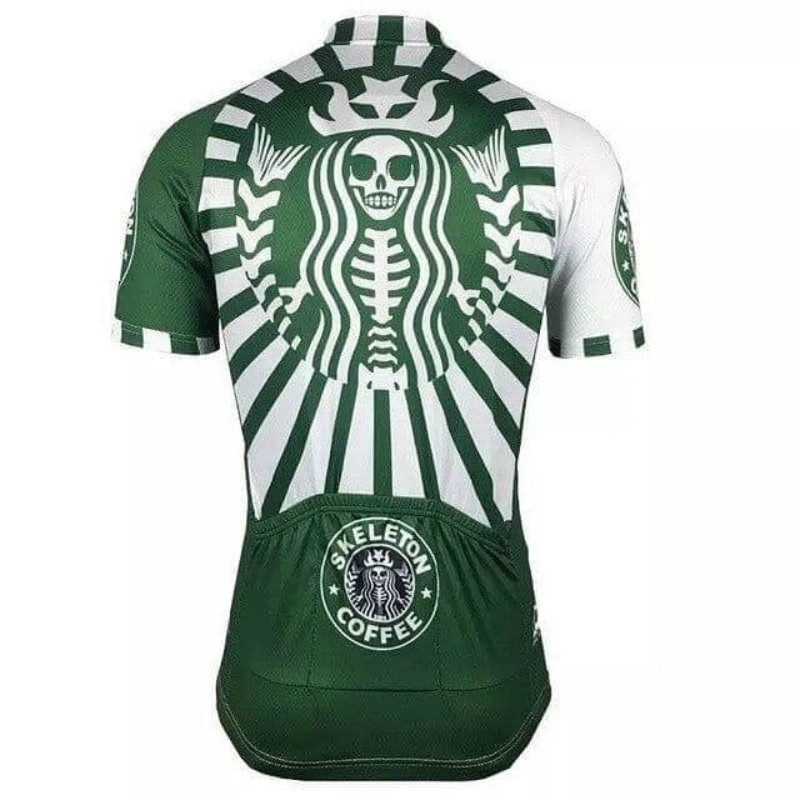 Skeleton Coffee Starbucks Style Cycling Jersey