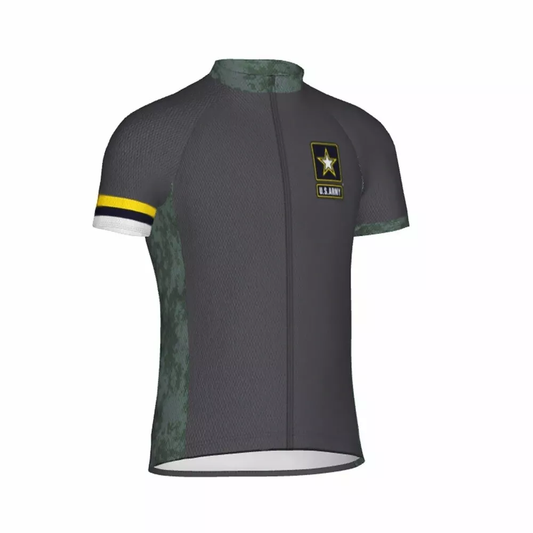 Men's US Army Grey Short Sleeve Cycling Jersey