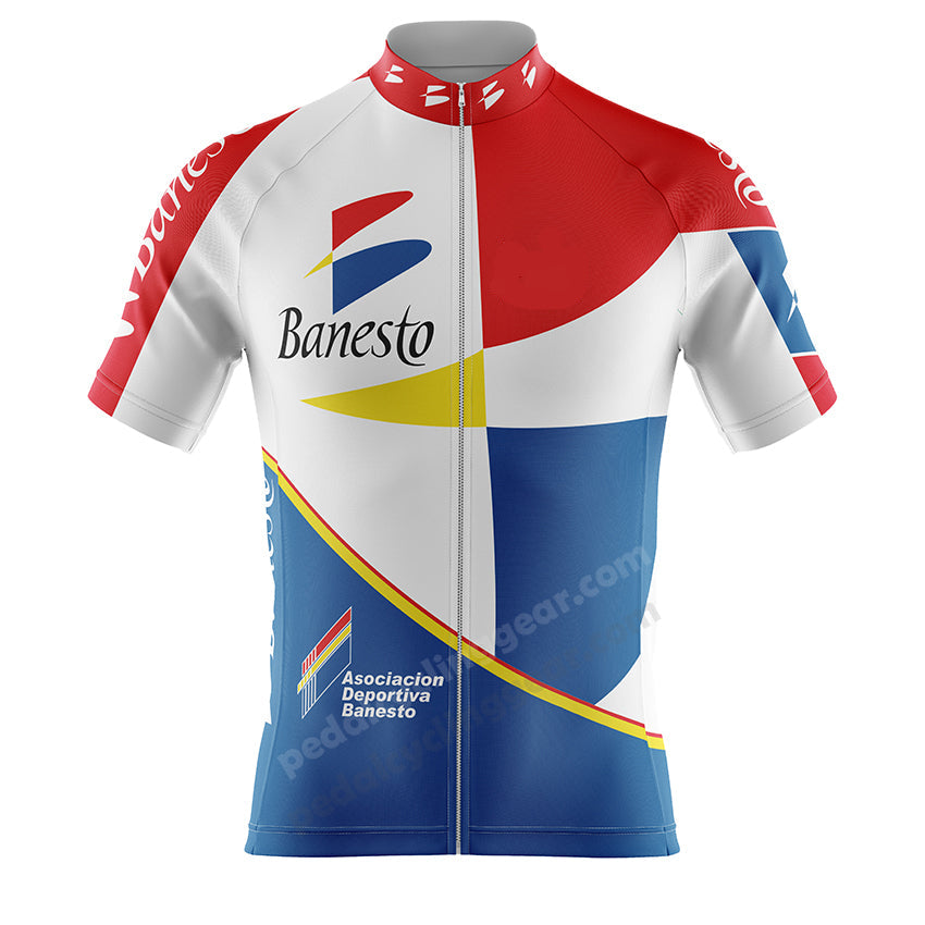 Maillot Cycliste Vintage Banesto 1996 - Nalini - Blanc - Taille XL - Occasion