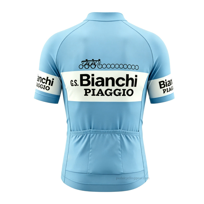 Bianchi 80s Retro Cycling Jersey Back View
