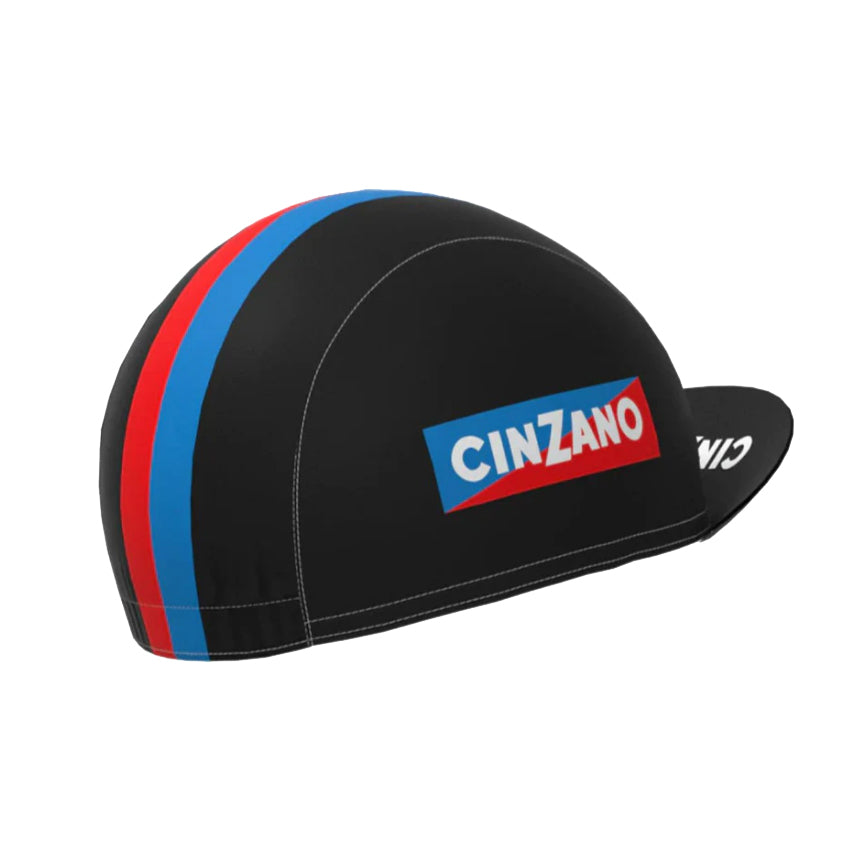 Black Cinzano Retro Cycling Cap