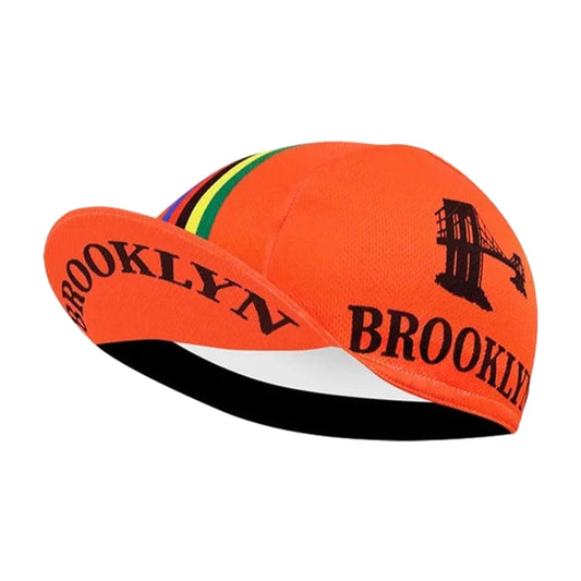 Brooklyn Team Orange Retro Cycling cap