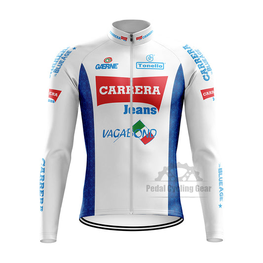 carrera jeans long sleeve retro cycling jersey