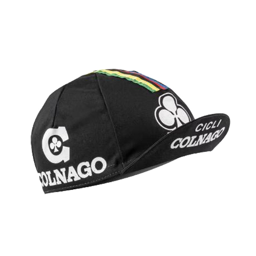 colnago black retro cycling cap