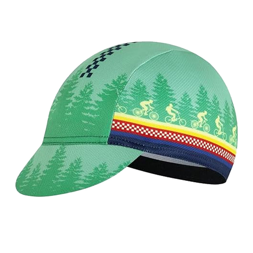 Retro Green Forest Bike Cap