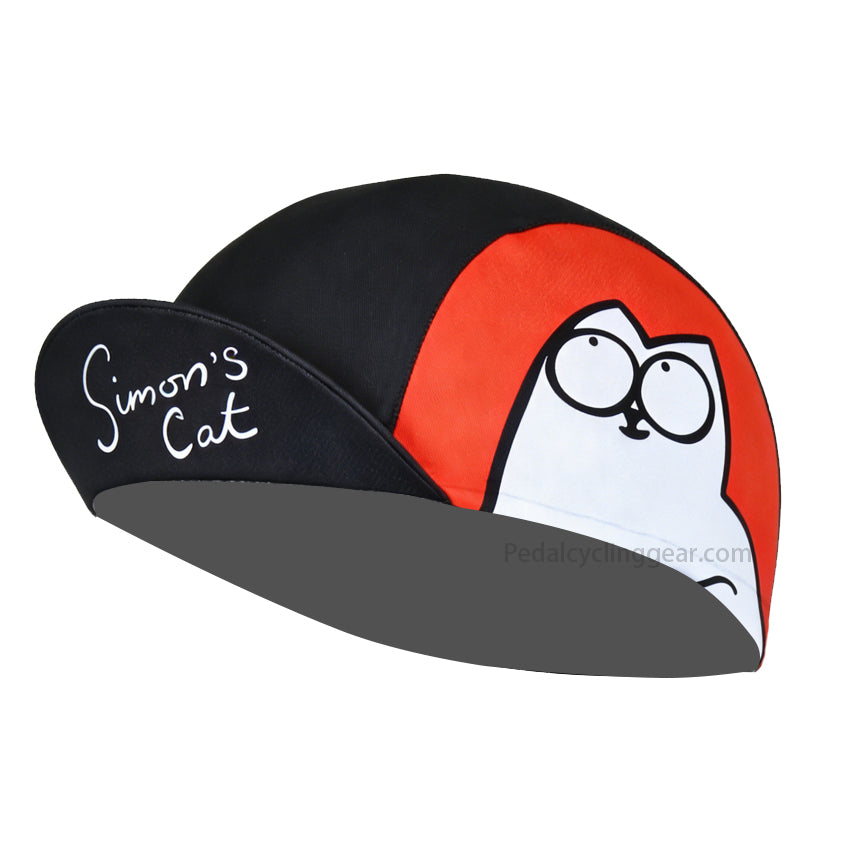 Funny cat cartoon cycling cap