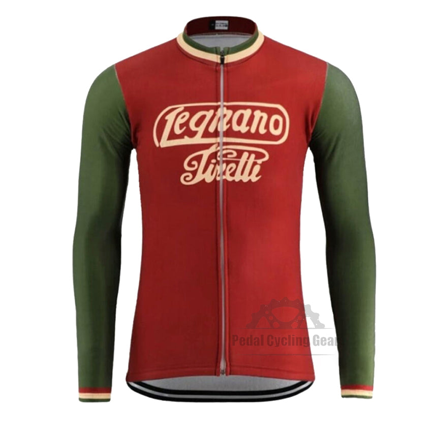 legnano pirelli long sleeve retro cycling jersey