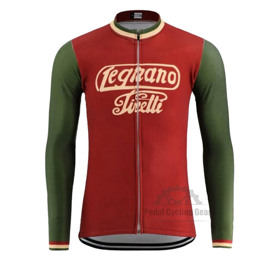 legnano pirelli long sleeve retro cycling jersey