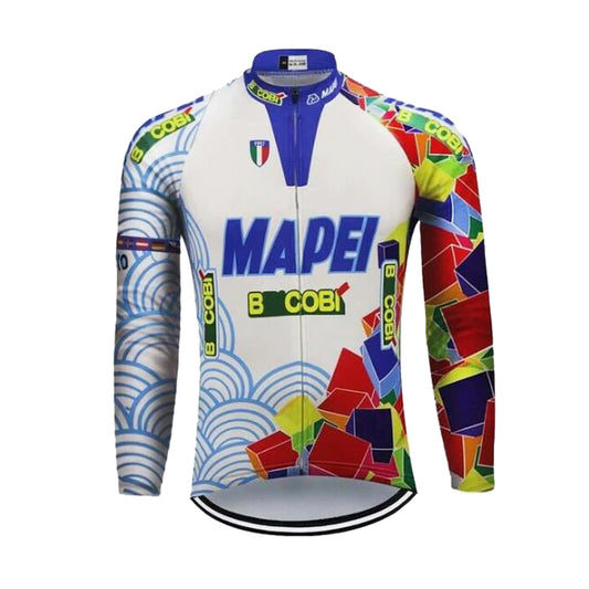 Mapei Team Long Sleeve Retro Cycling Jersey