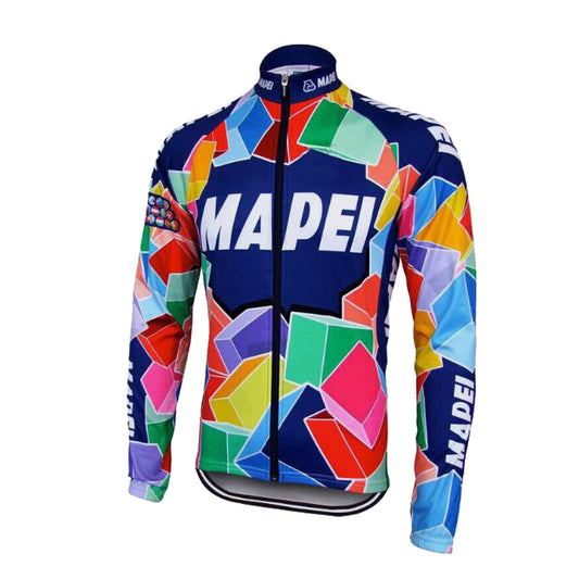 Men's Mapei Long Sleeve Retro Cycling Jersey