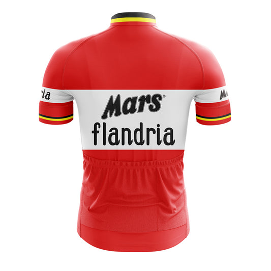 Mars flandria Retro Cycling Jersey 70s pocket
