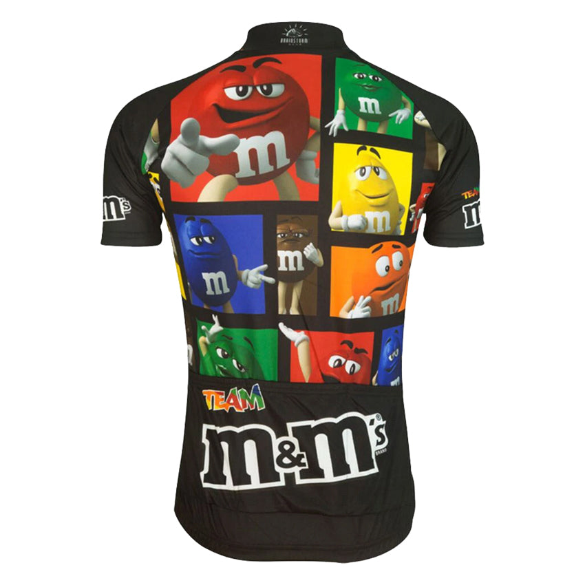 M&M's Funny Cycling Jersey | Black Print Bike Jersey