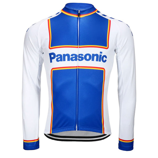 Men's Panasonic Long Sleeve Retro Cycling Jersey