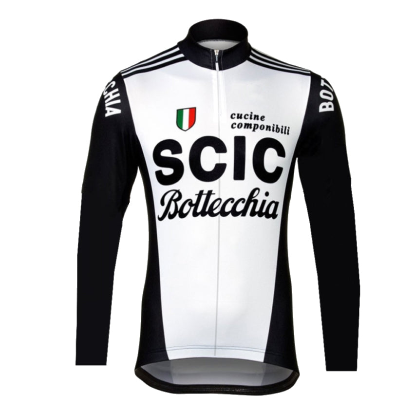scic bottecchia long sleeve retro cycling jersey