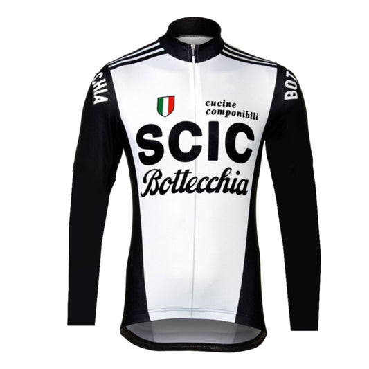 scic bottecchia long sleeve retro cycling jersey