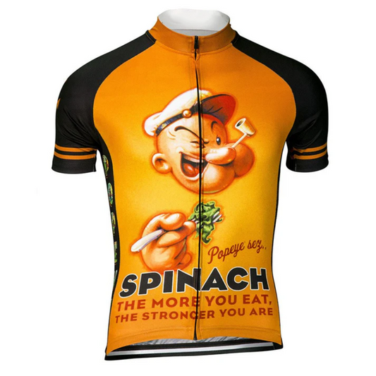 spinach popeye cycling jersey