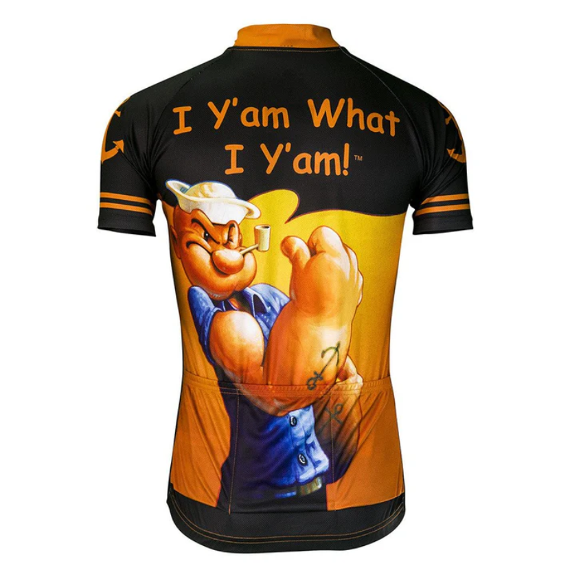 spinach popeye cycling jersey