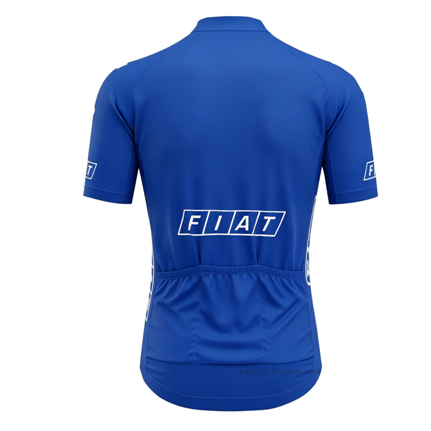 Saeco Fiat Retro Cycling Jersey – Blue Leader’s Jersey