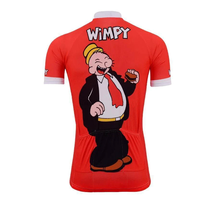 wimpy red funny cycling jersey