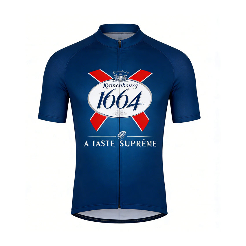 French 1664 Beer Retro Short Sleeve Cycling Jersey
