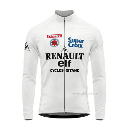 1983 Renault Elf Gitane Laurent Fignon retro long sleeve cycling jersey front view
