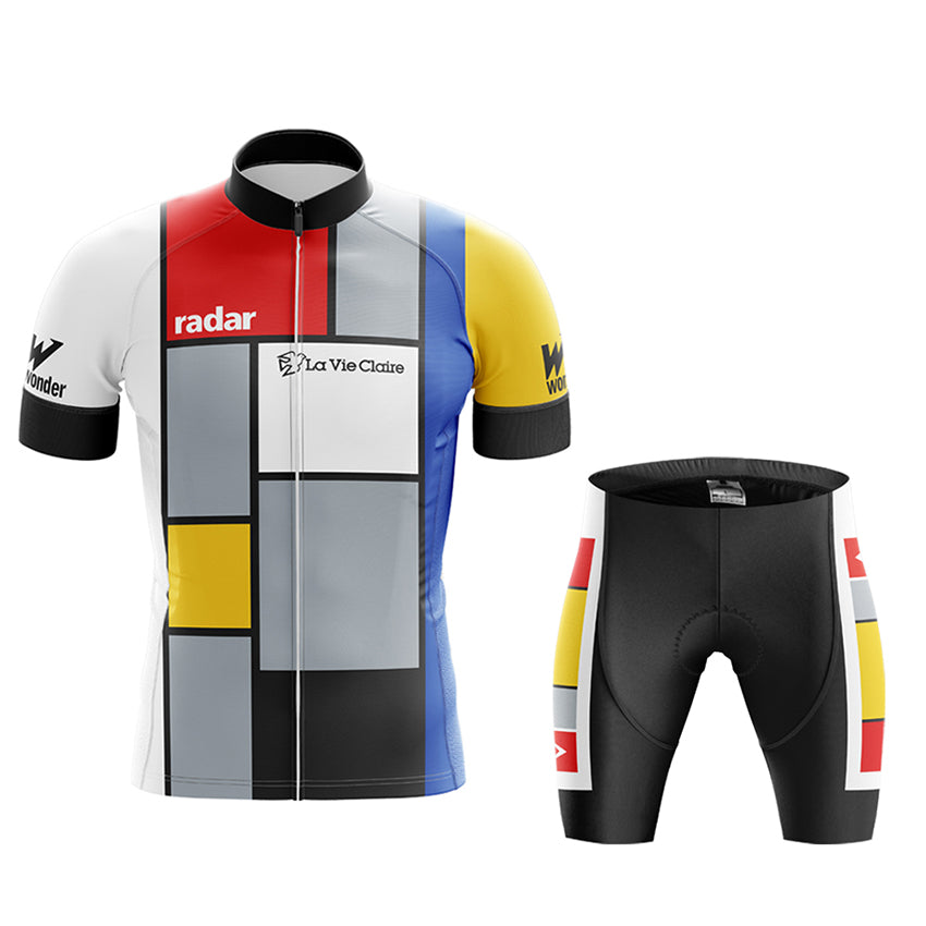 1985 La Vie Claire Retro Cycling Jersey with Short