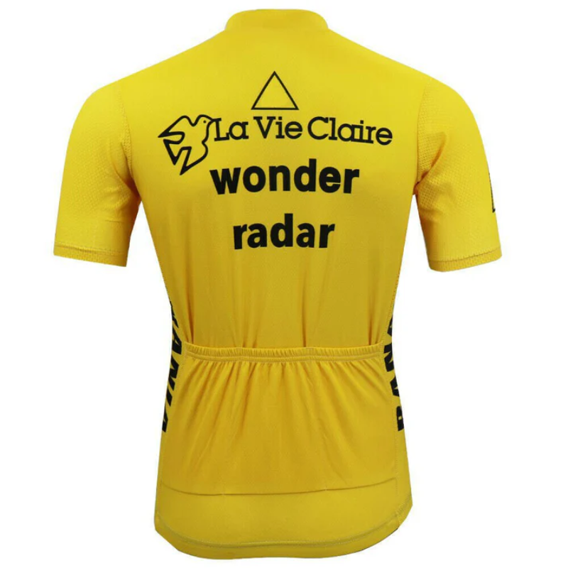 Tour De France Wonder Radar La Vie Claire Retro Cycling Jersey Greg LeMond