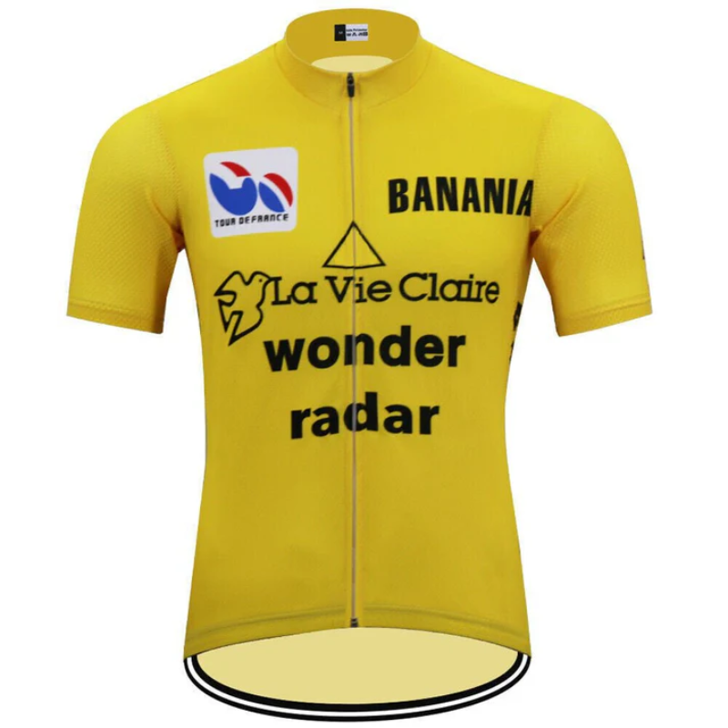 Tour De France Wonder Radar La Vie Claire Retro Cycling Jersey Greg LeMond