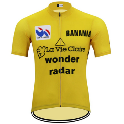 Tour De France Wonder Radar La Vie Claire Retro Cycling Jersey Greg LeMond