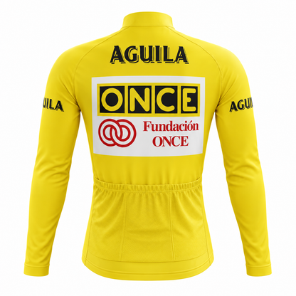 1995 Vuelta a España ONCE Retro Long Sleeve Cycling Jersey, back view