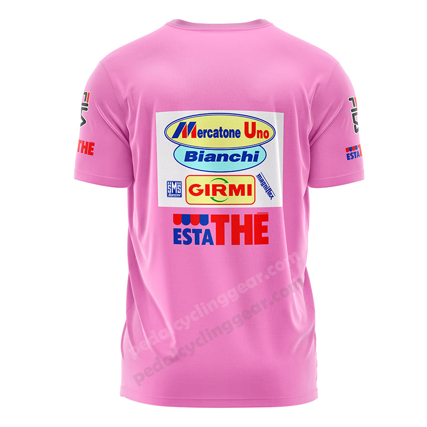 Mercatone Uno Bianchi Pink Cycling T-shirt Giro d'Italia