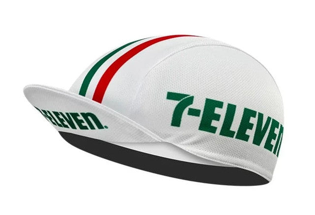 7-Eleven white cycling caps